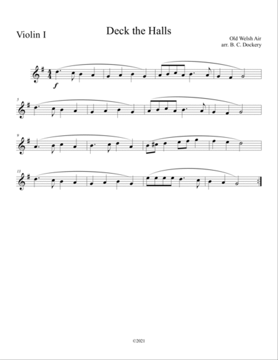 10 Christmas Duets for 2 Violins with Piano Accompaniment (Vol. 2) String Duet scores gallery preview page 5