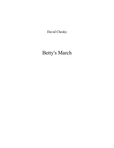 Betty's March