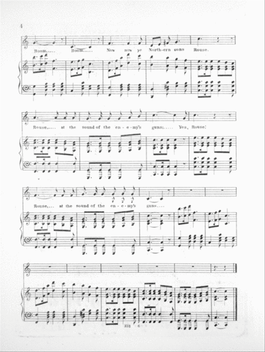 Within the Sound of the Enemy's Guns. A Descriptive Song Voice scores gallery preview page 3