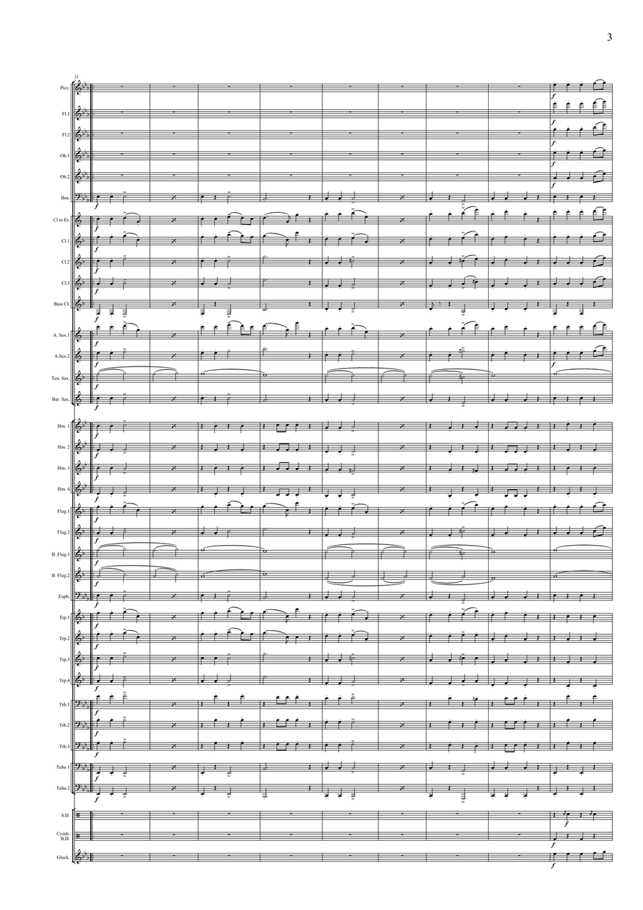 Görgey March Concert Band scores gallery preview page 5
