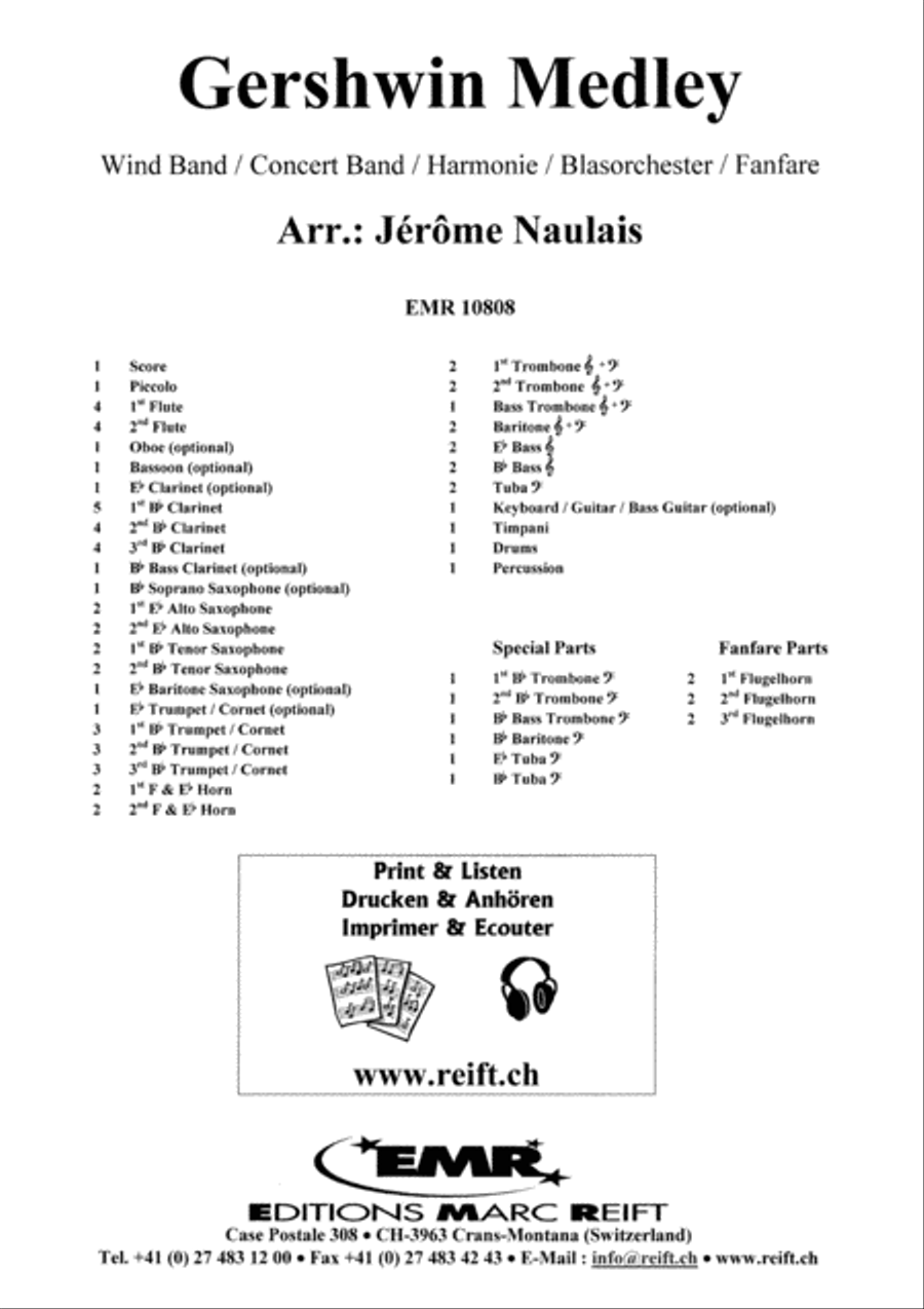 Gershwin Medley Gershwin Medley Concert Band scores gallery preview page 2