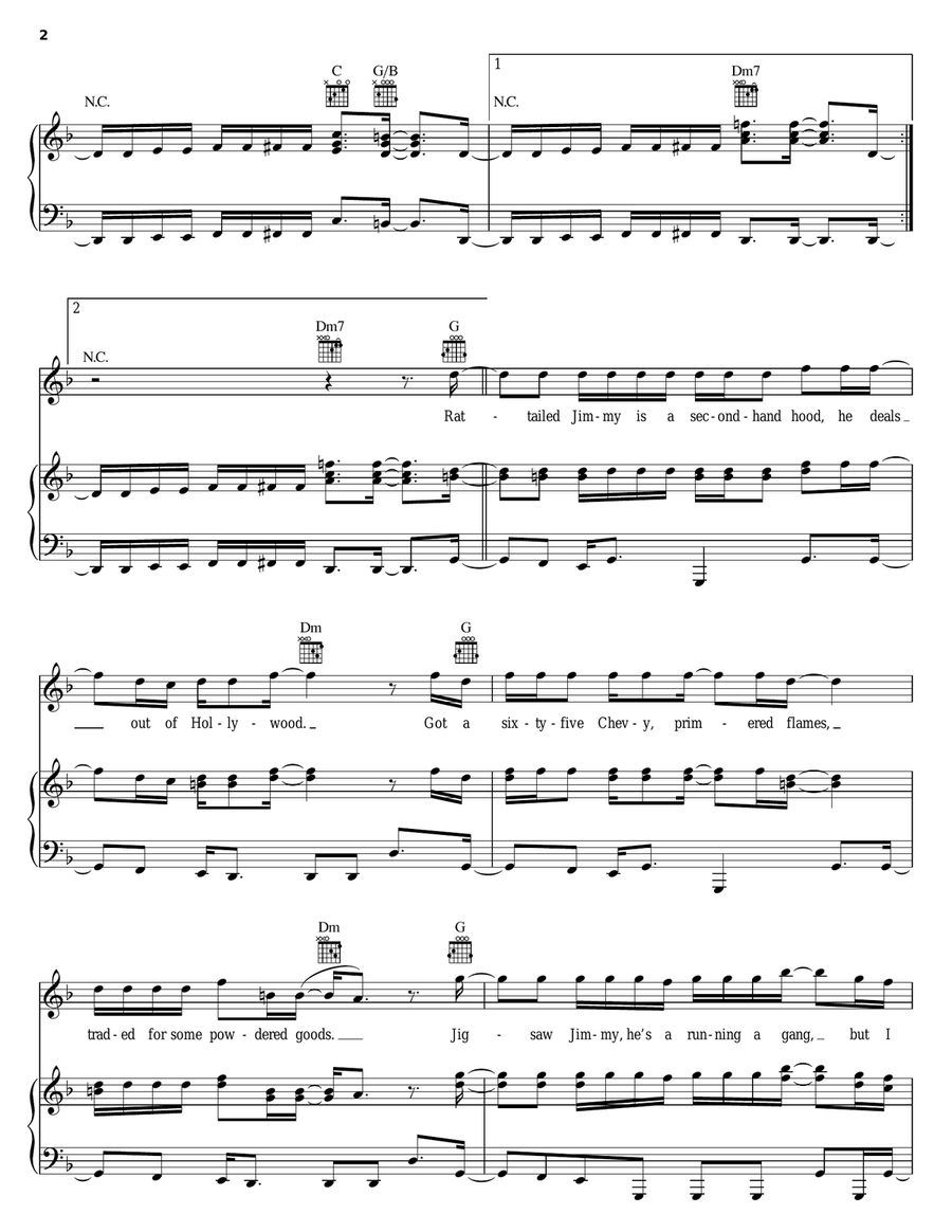 Dr. Feel Good Piano, Vocal, Guitar scores gallery preview page 2