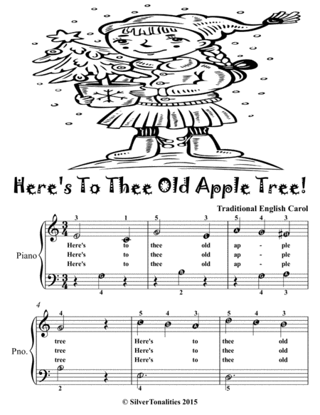 Here’s To Thee Old Apple Tree Easy Piano Sheet Music 2nd Edition