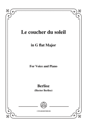 Berlioz-Le coucher du soleil in G flat Major,for voice and piano