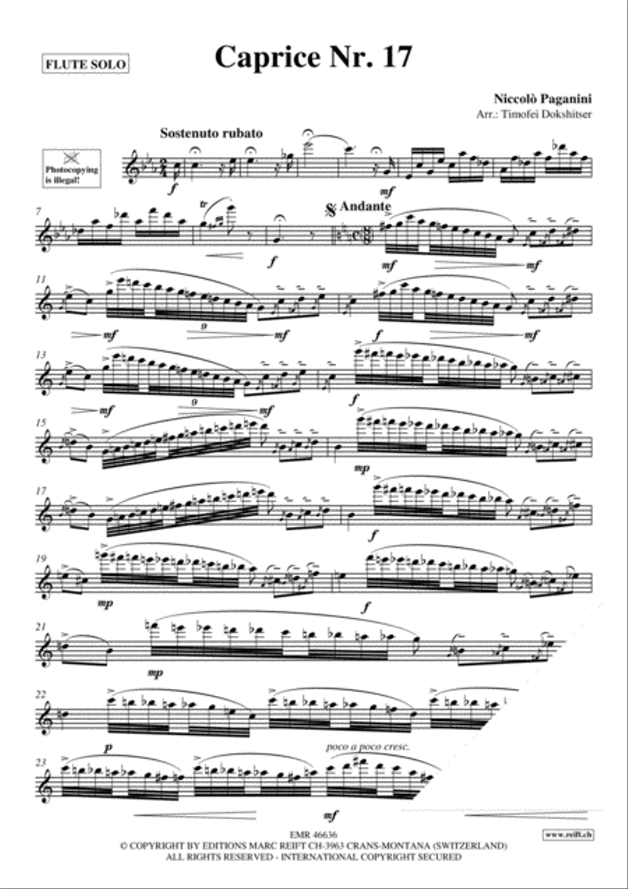 Caprice No. 17 Caprice No. 17 Flute Solo scores gallery preview page 3