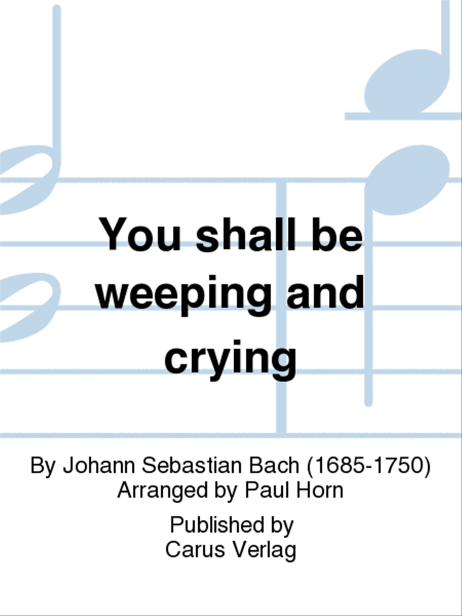You shall be weeping and crying (Ihr werdet weinen und heulen) 4-Part scores gallery preview page 1