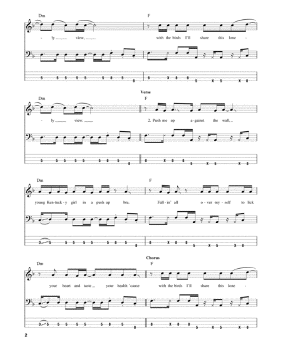 Scar Tissue Guitar Tablature scores gallery preview page 2