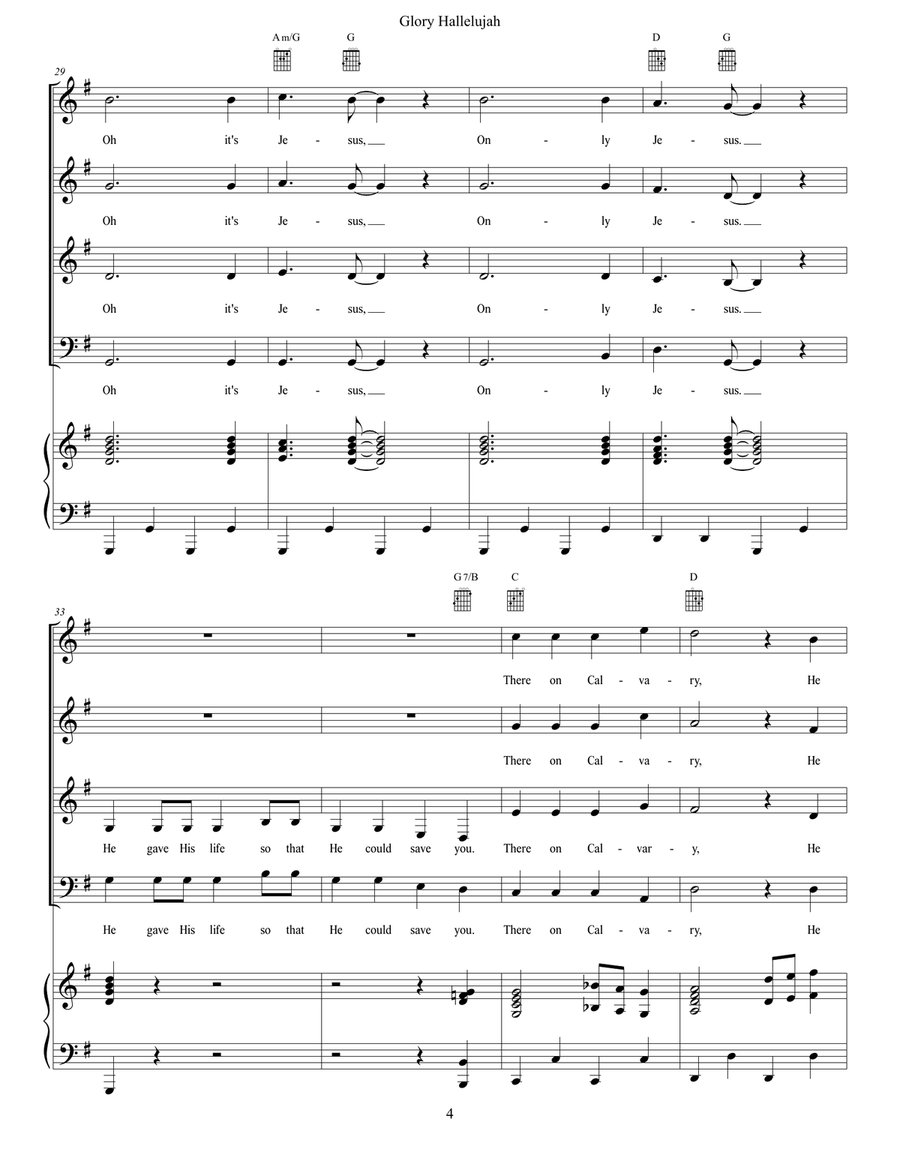 Glory Hallelujah Concert Band scores gallery preview page 4