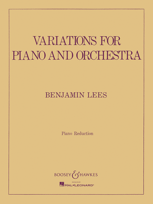 Book cover for Variations for Piano and Orchestra