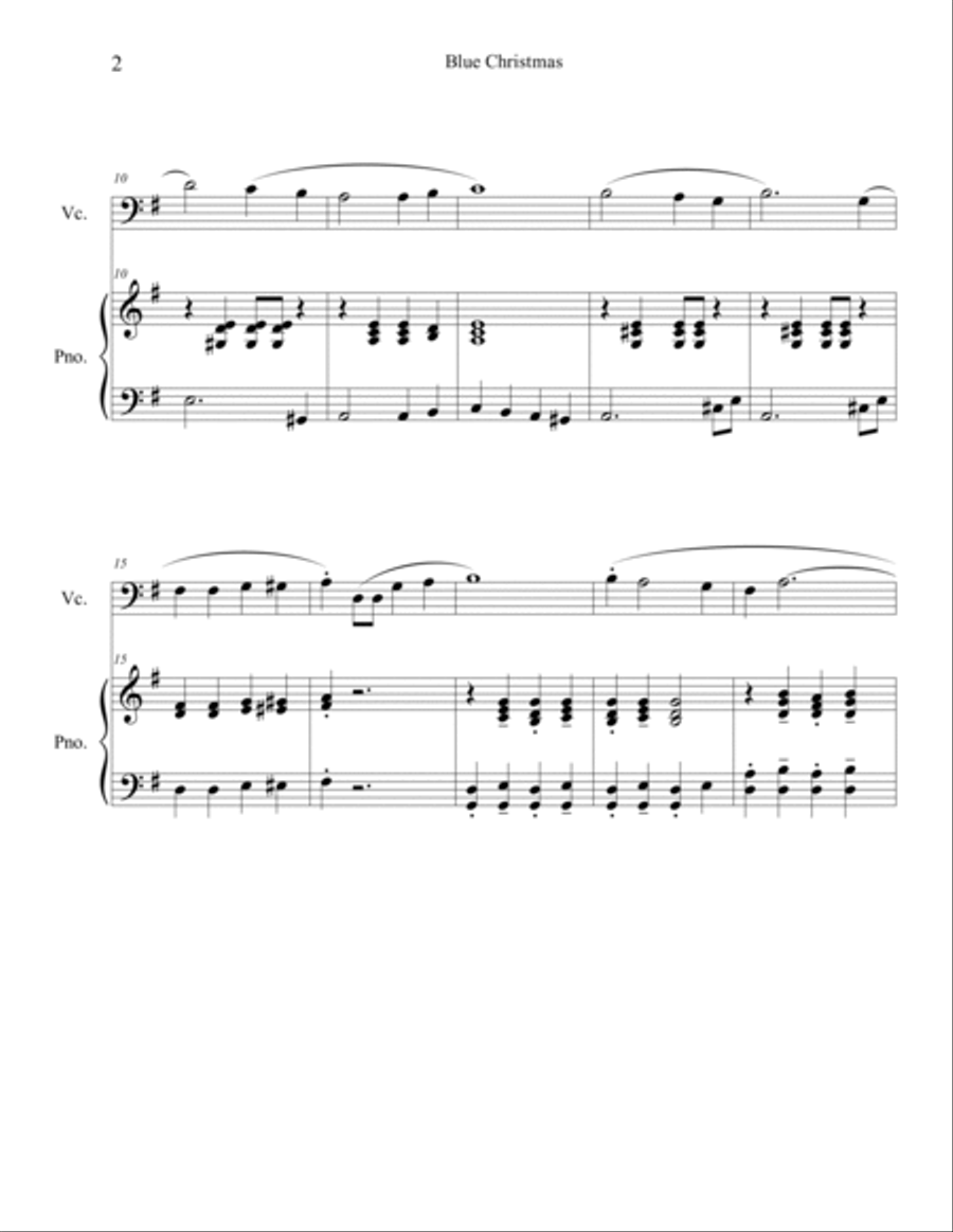 Blue Christmas Piano scores gallery preview page 2