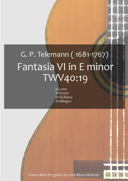 Fantasia VI in E minor TWV40:19