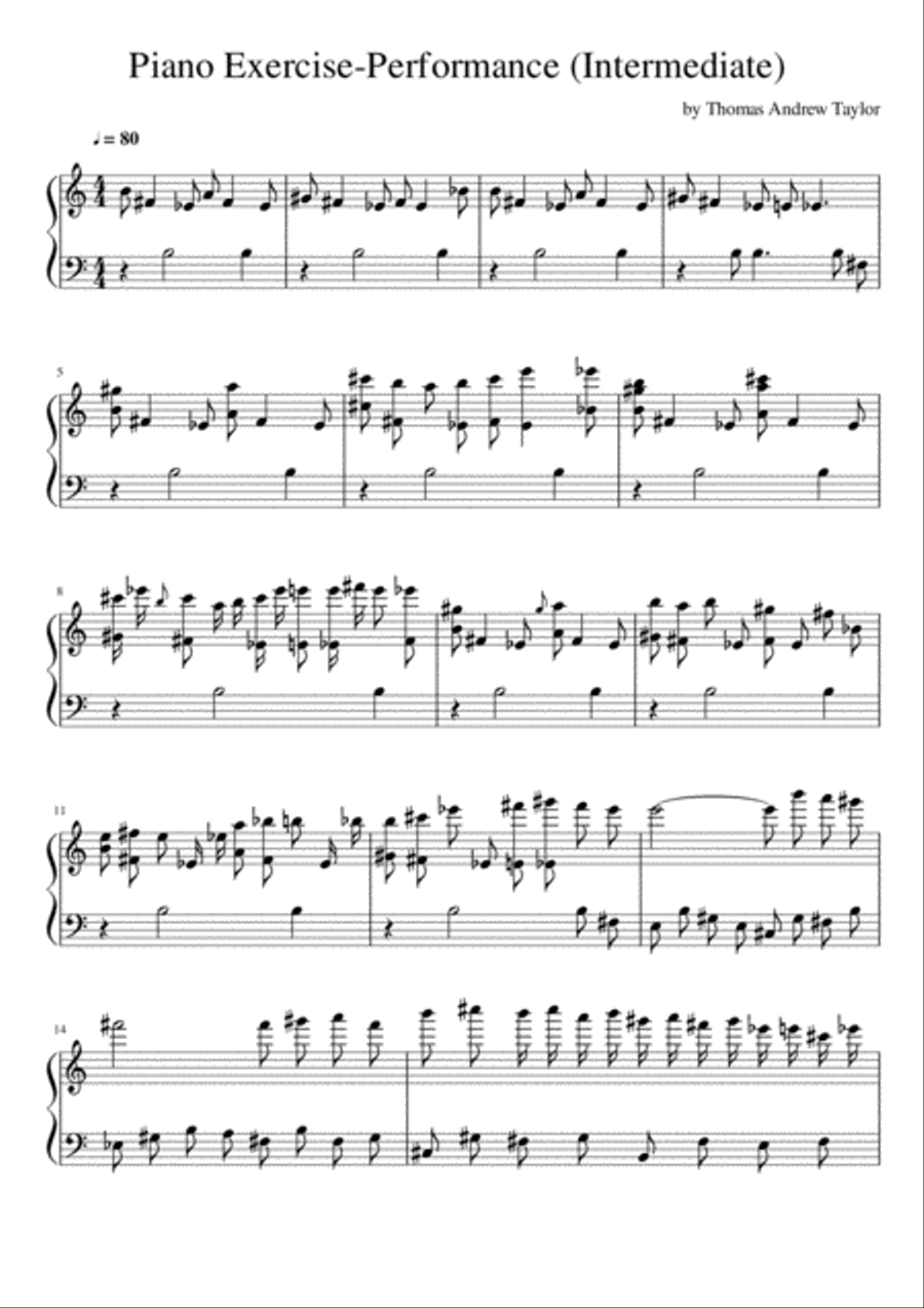 Performance-Exercise for Students (Intermediate) Piano Method scores gallery preview page 1