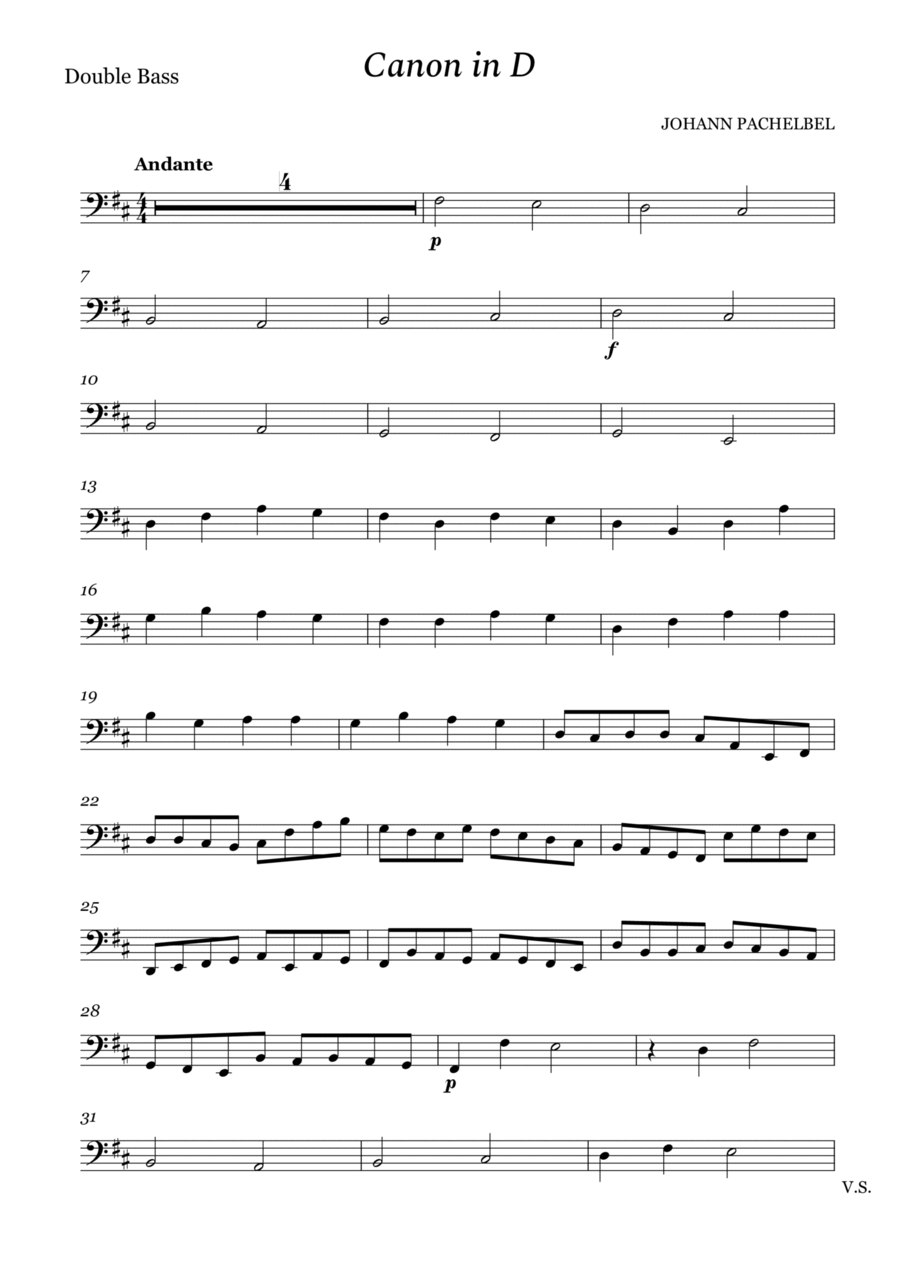 Canon in D for Double Bass image number null