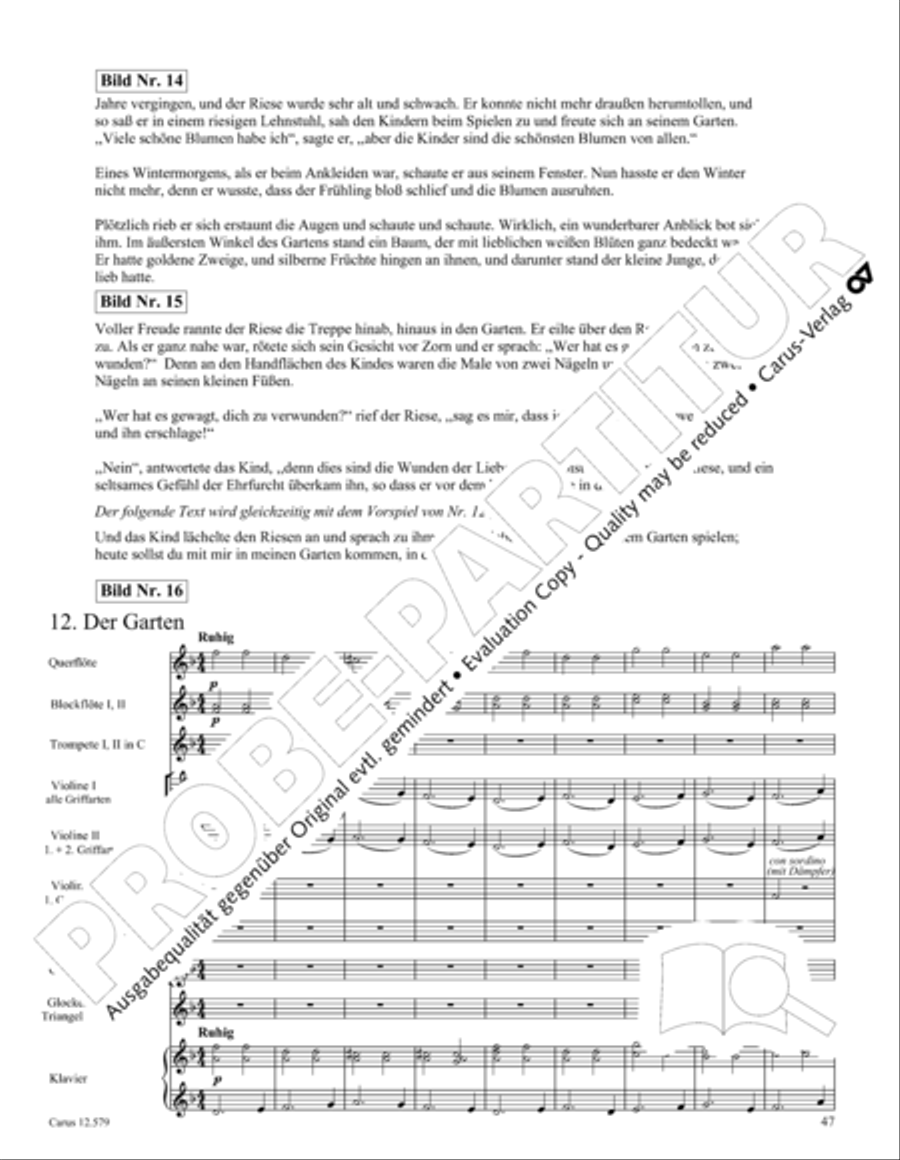 Der Garten des Riesen Der Garten des Riesen Children's Choir scores gallery preview page 52