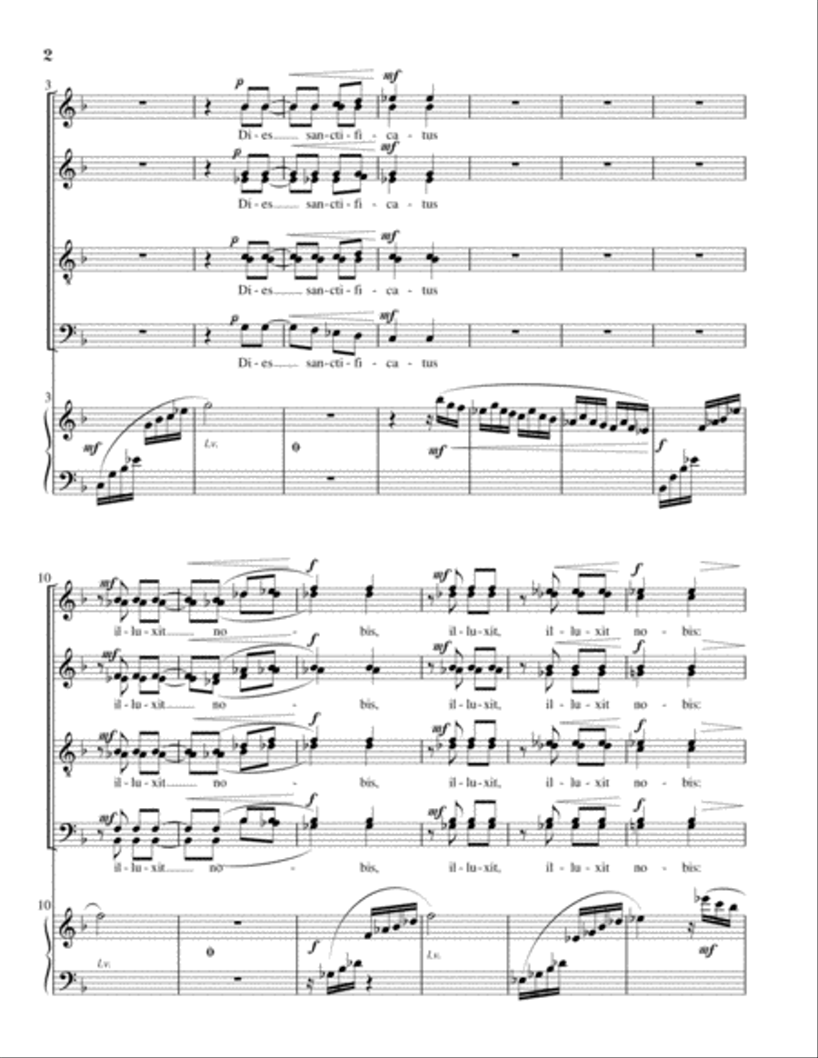 Alleluia, Dies Sanctificatus Divisi scores gallery preview page 4