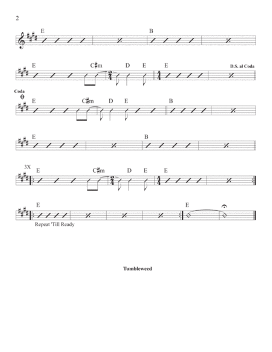 Tumbleweed Tumbleweed Piano, Vocal, Guitar scores gallery preview page 2