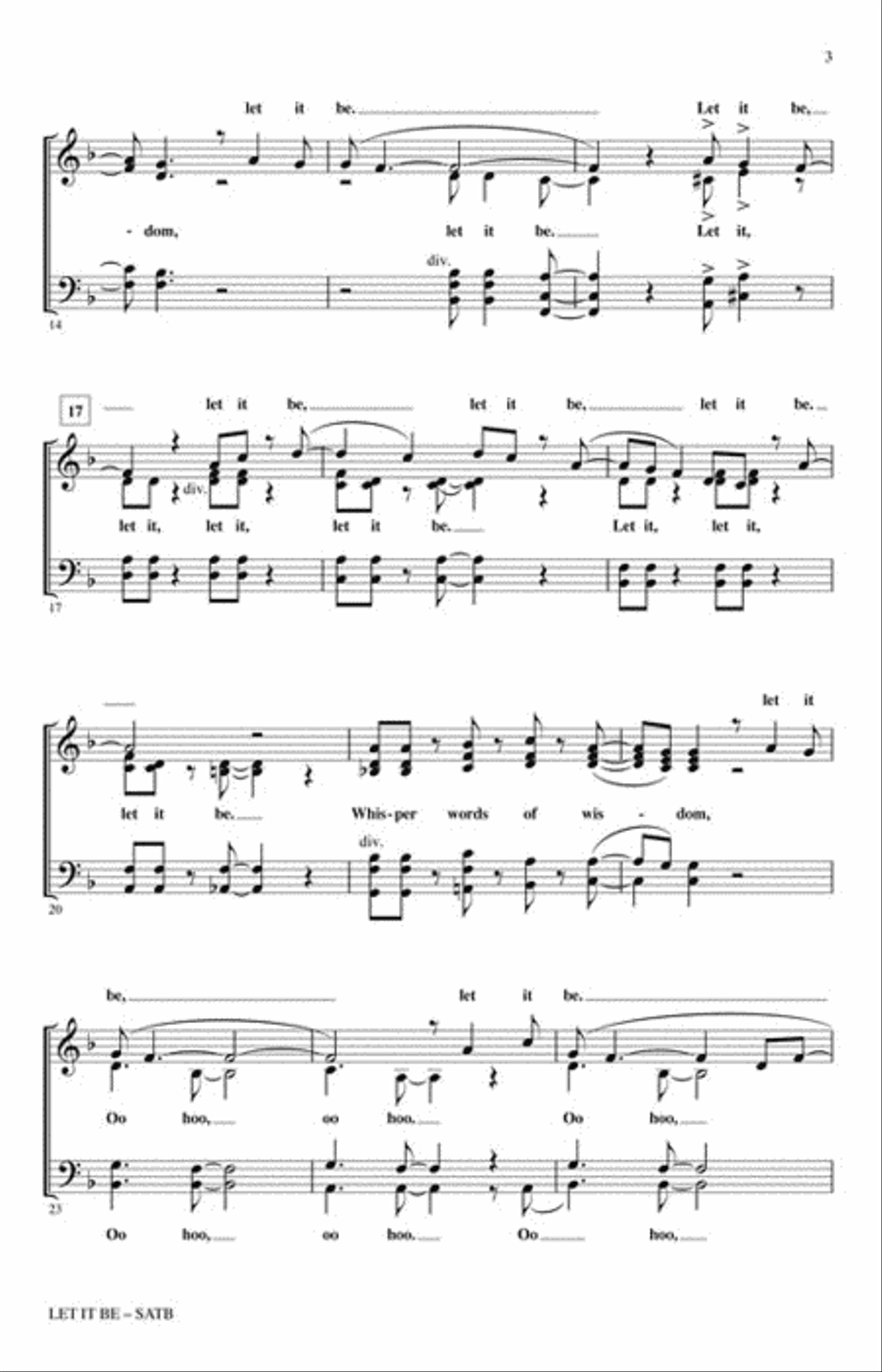 Let It Be 4-Part scores gallery preview page 3