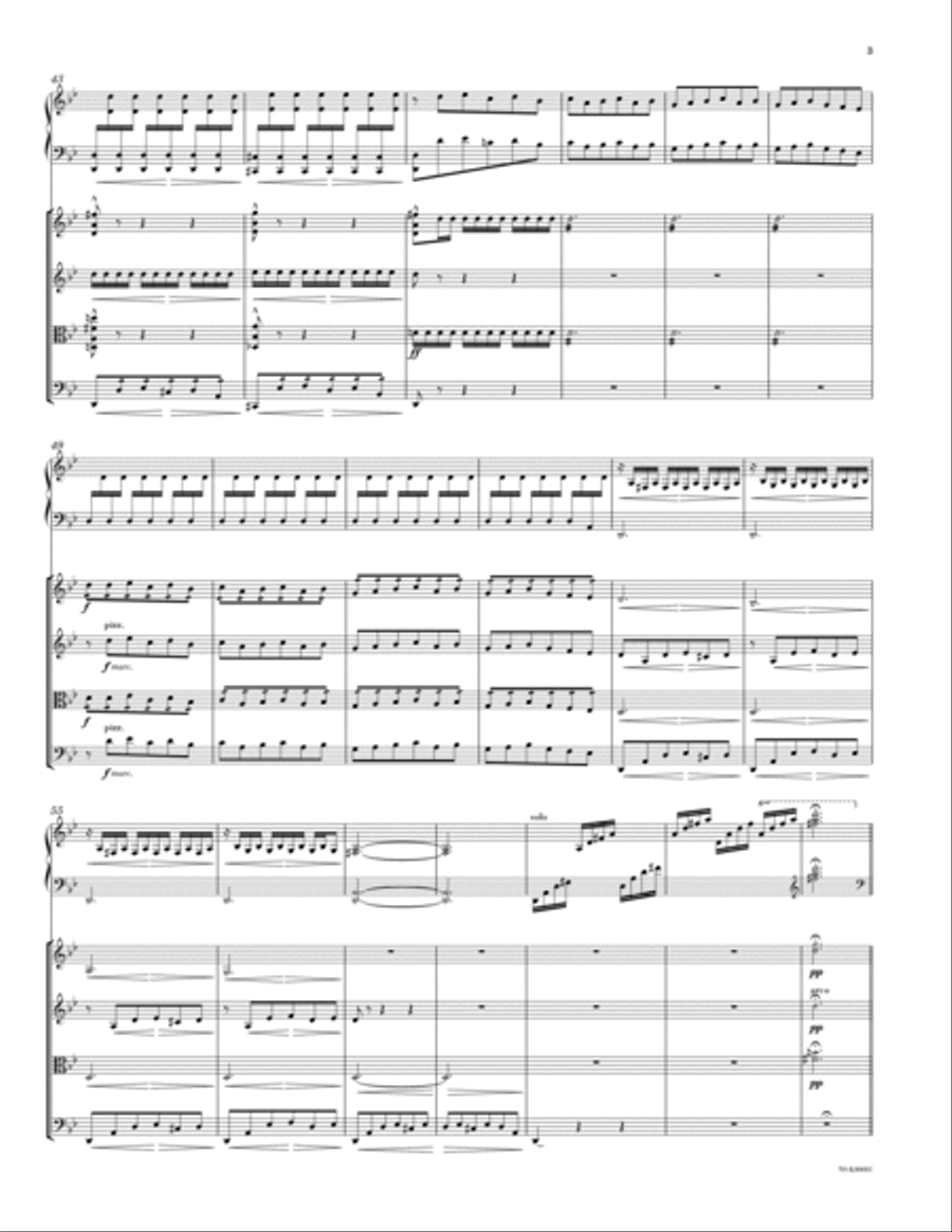 Albéniz: Asturias (Legend) (arr. for harp and string quartet) String Orchestra scores gallery preview page 3