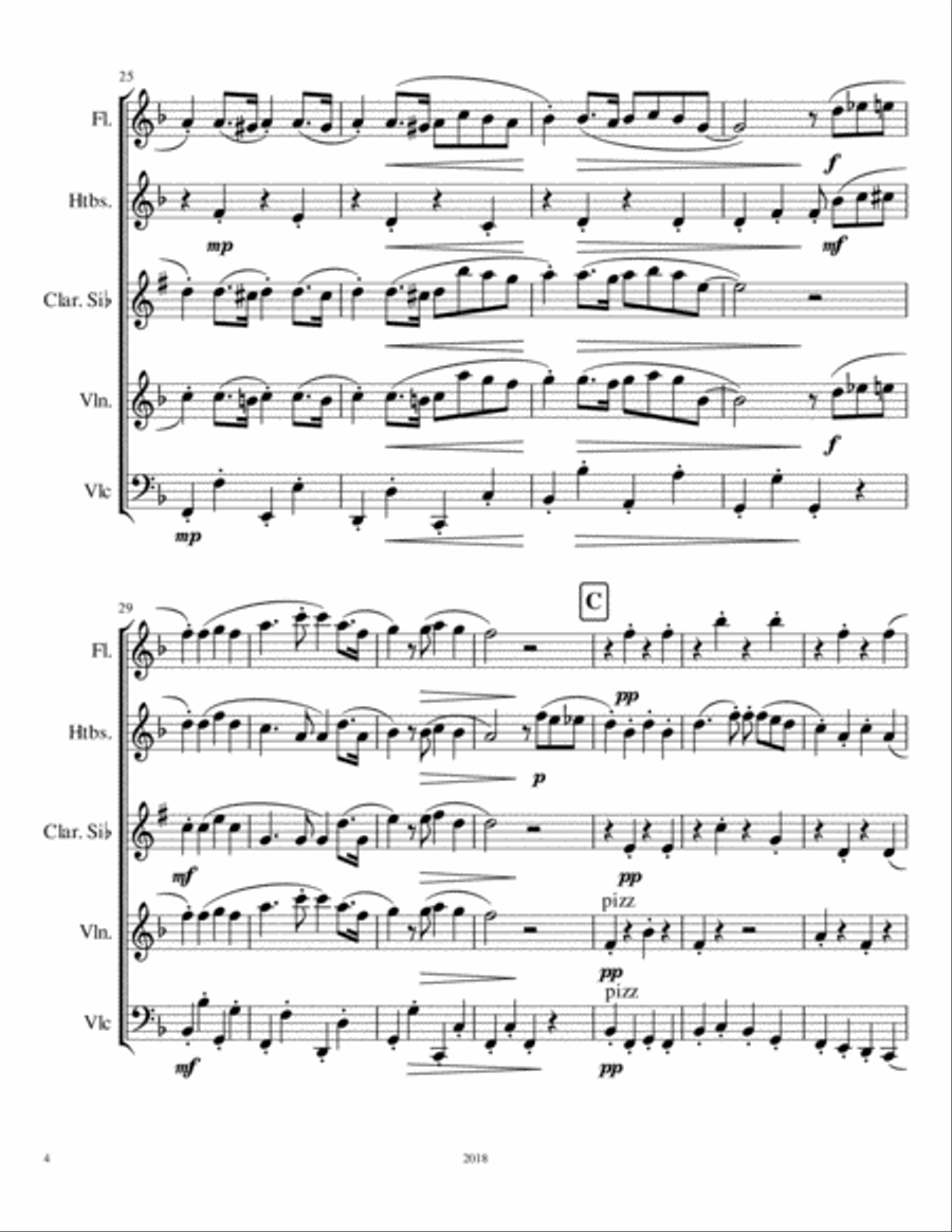 Papillon (Butterfly) Small Ensemble scores gallery preview page 4