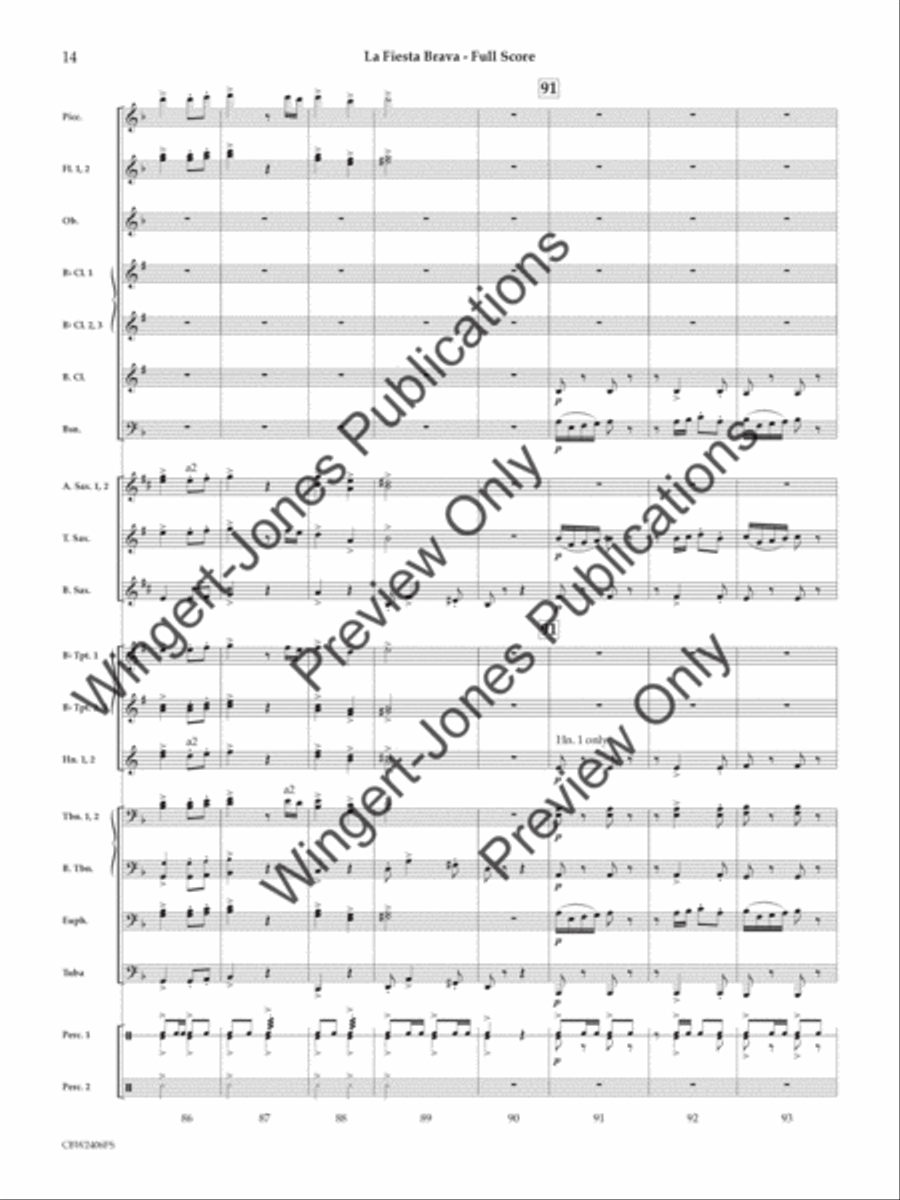 La Fiesta Brava La Fiesta Brava Concert Band scores gallery preview page 15