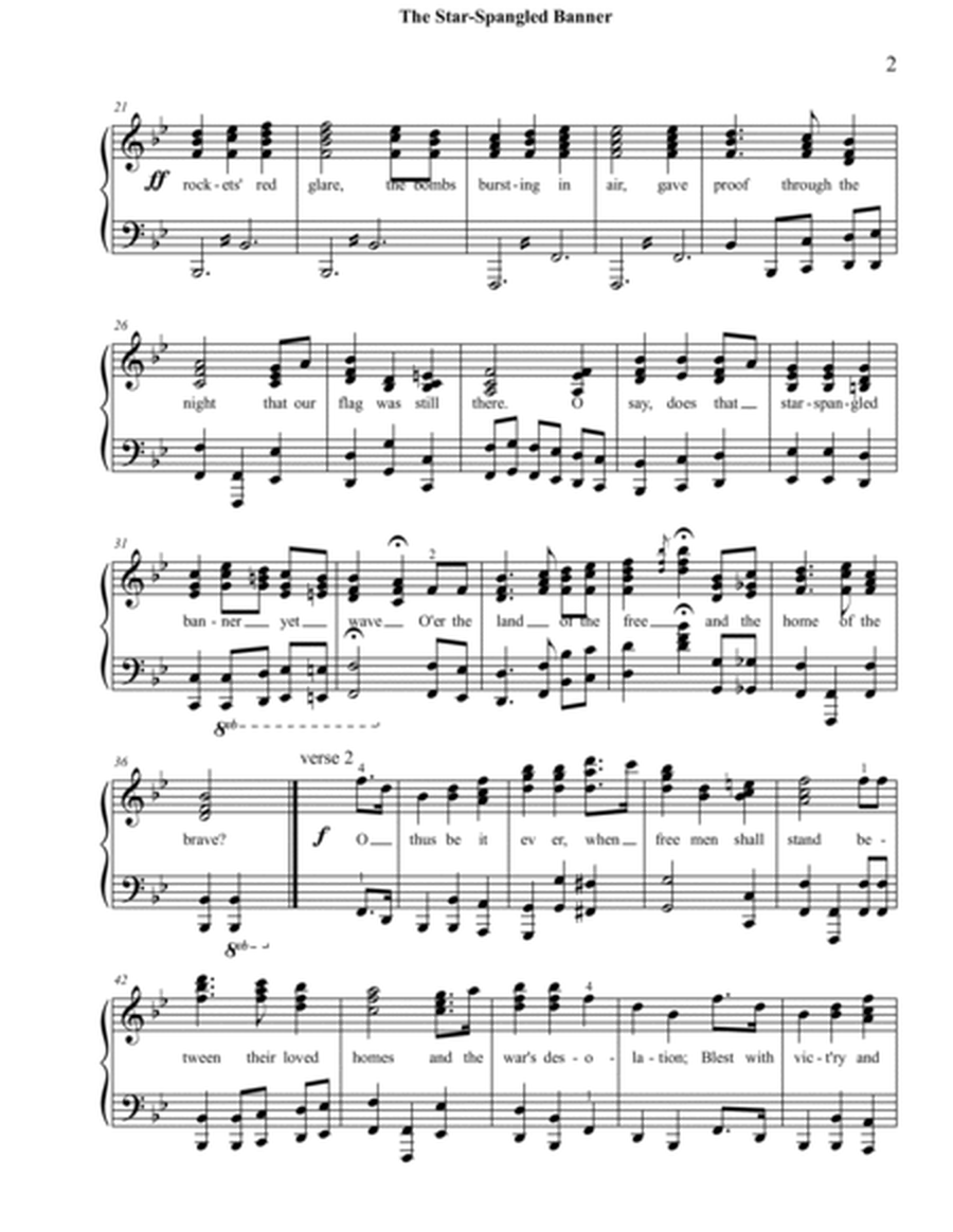 The Star-Spangled Banner, (traditional) piano solo image number null