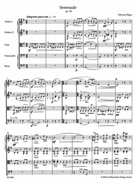 Serenade for Strings and Winds op. 20