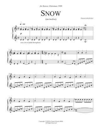 Snow - Piano Solo