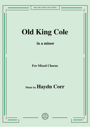 Book cover for Haydn Corri-Old King Cole,in a minor,for Mixed Chorus