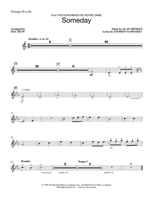 Someday (from The Hunchback Of Notre Dame) (arr. Mac Huff) - Bb Trumpet 2