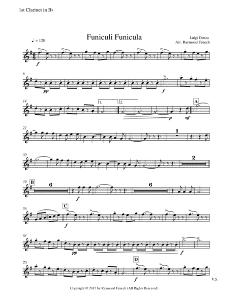 Funiculi Funicula - for Pep Band; Concert Band; Basketball Band; Jazz Combo Concert Band scores gallery preview page 3