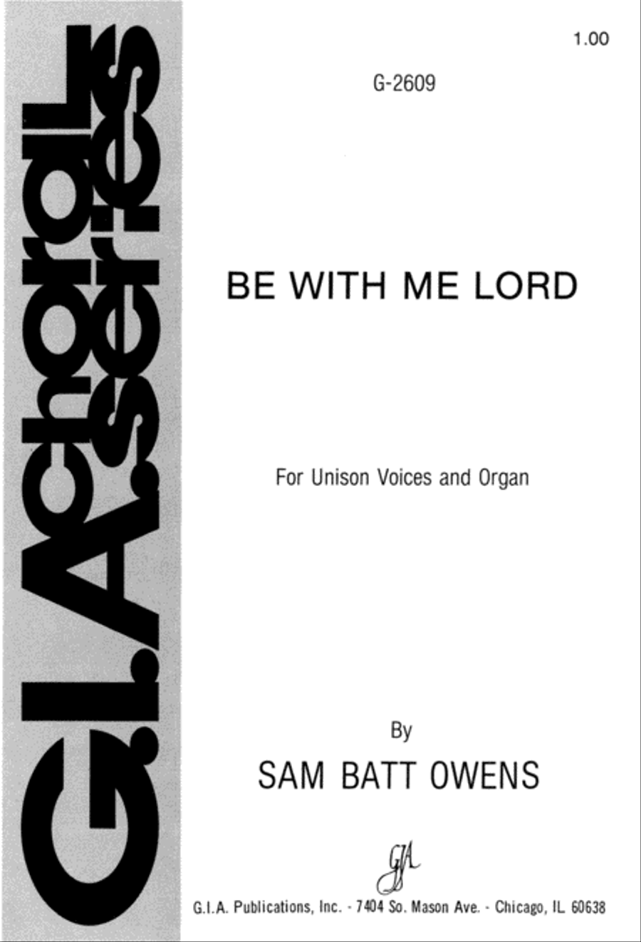 Be with Me, Lord Be with Me, Lord Unison Choir scores gallery preview page 1