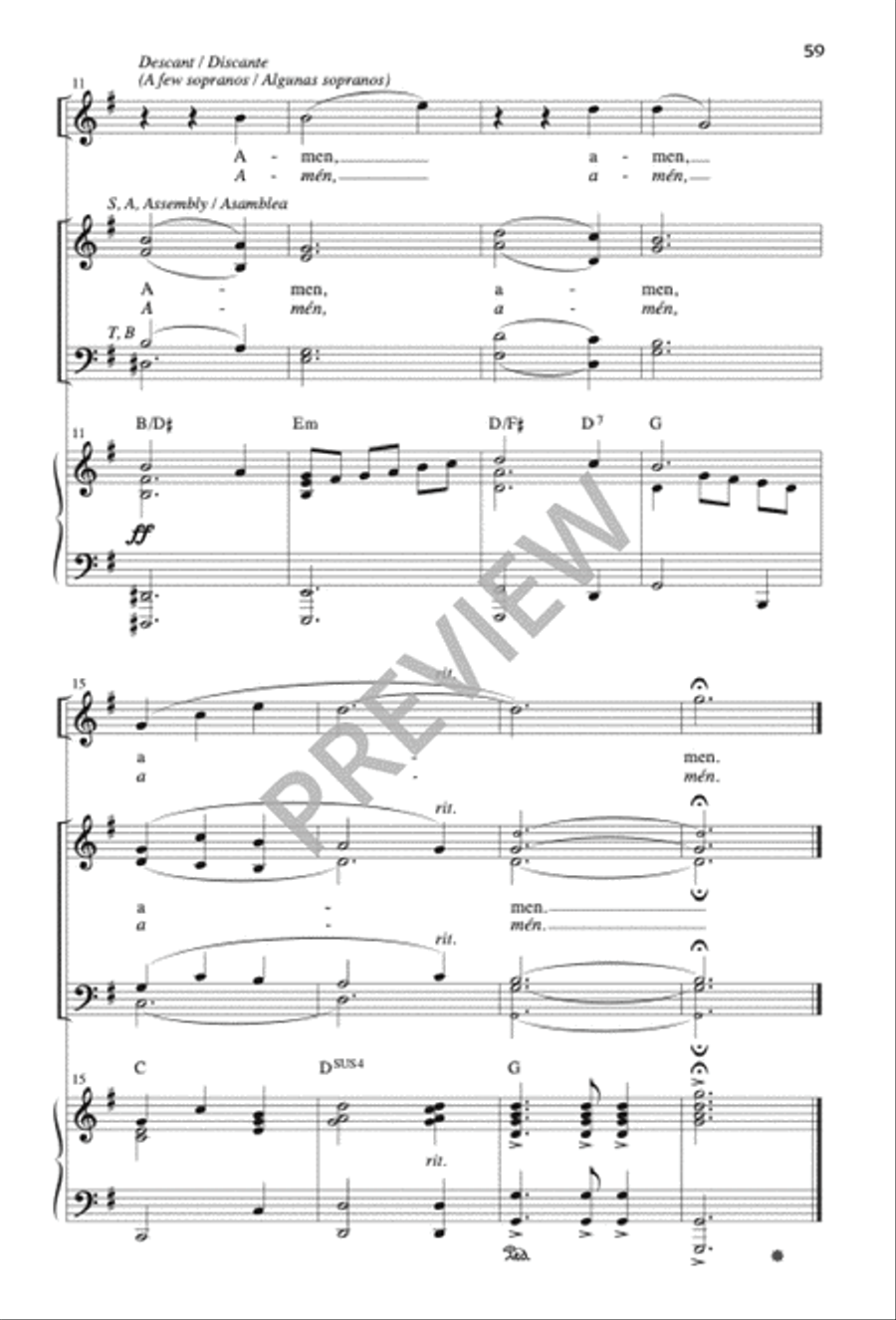 Mass of the Sun of Justice / Misa Sol de Justicia 4-Part scores gallery preview page 58