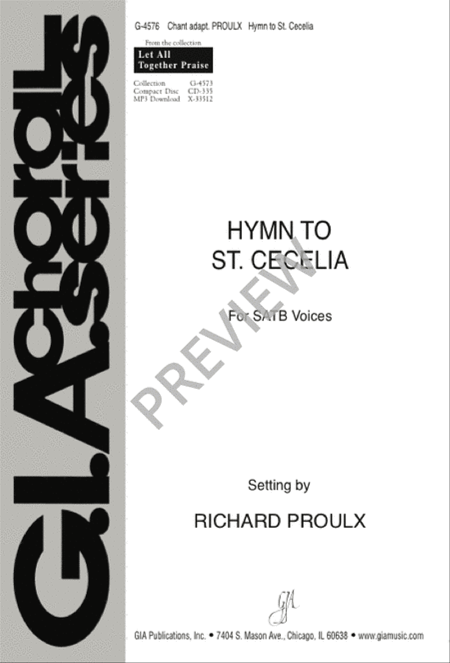 Hymn to St. Cecilia 4-Part scores gallery preview page 1