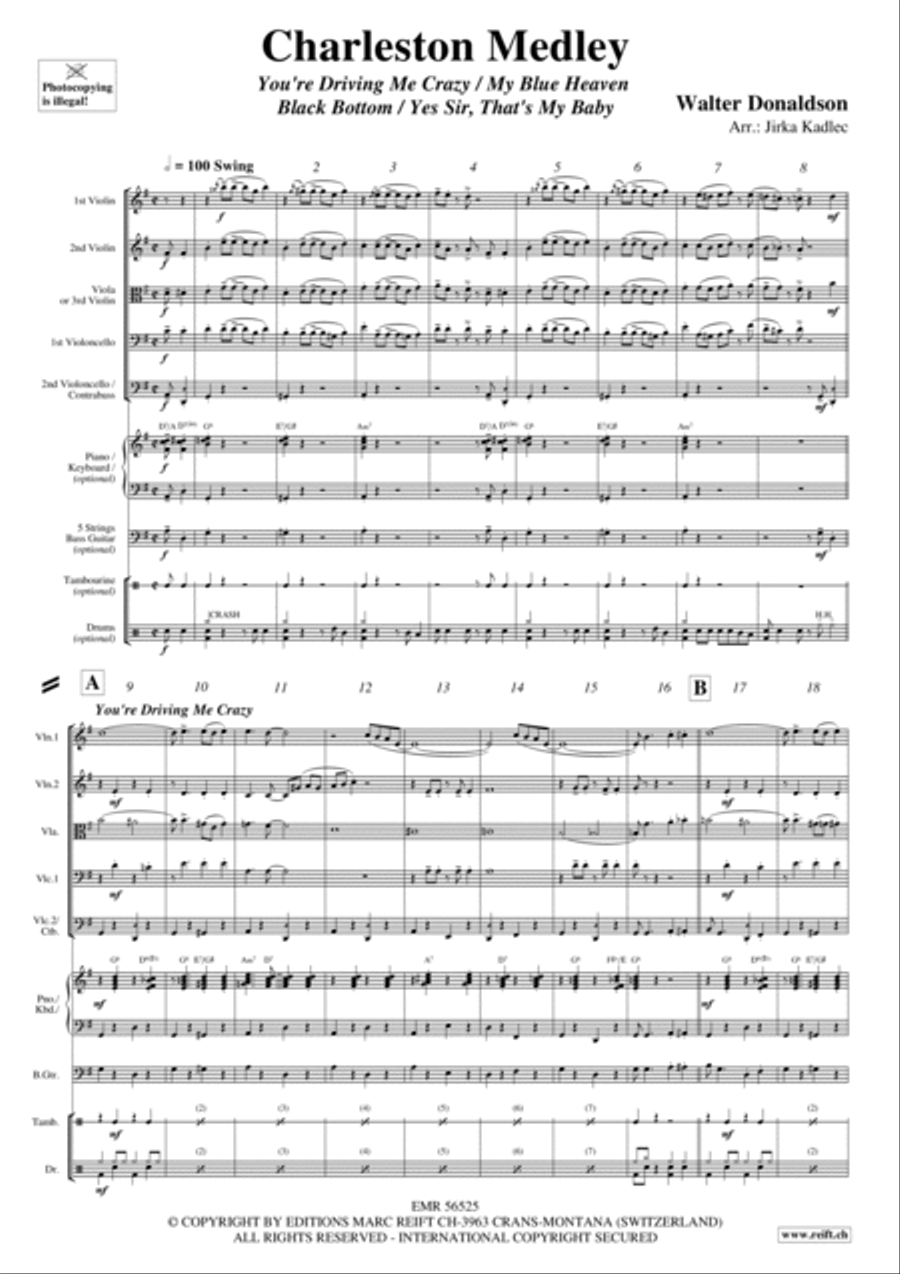 Charleston Medley Charleston Medley String Quintet scores gallery preview page 3