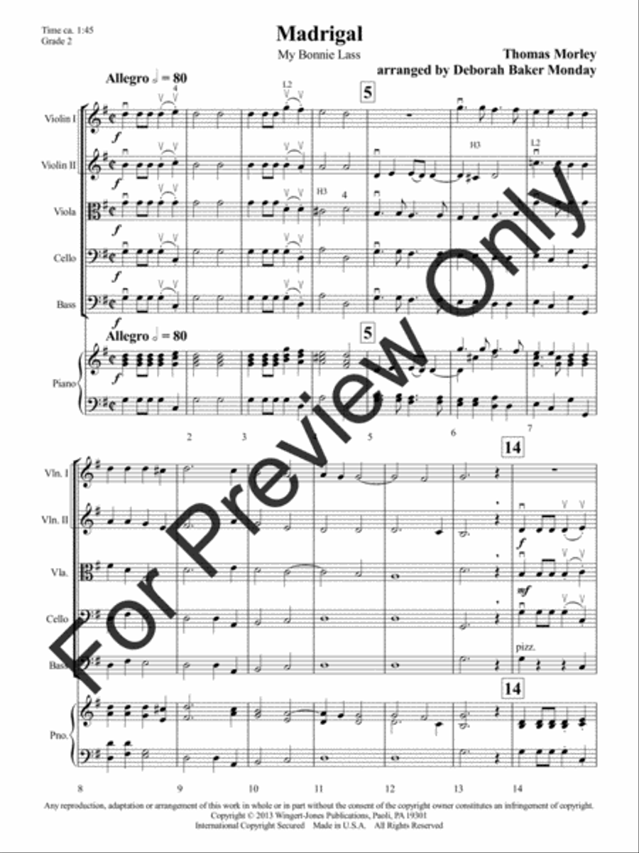 Madrigal (Score) Choir scores gallery preview page 4
