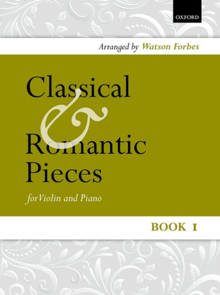 Book cover for Classical and Romantic Pieces for Violin Book 1