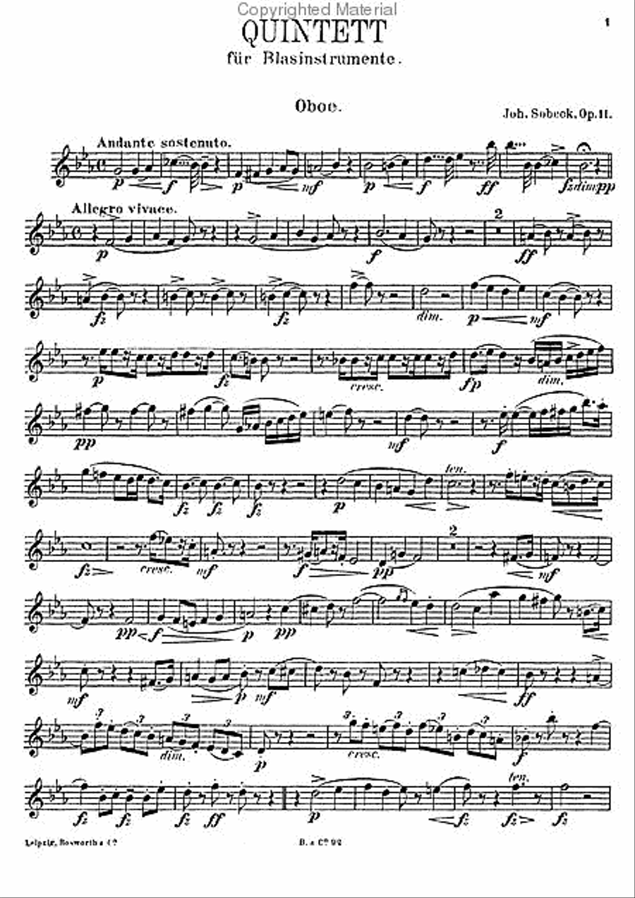 Wind Quintet in Eb, Op. 11 Woodwind Quintet scores gallery preview page 4
