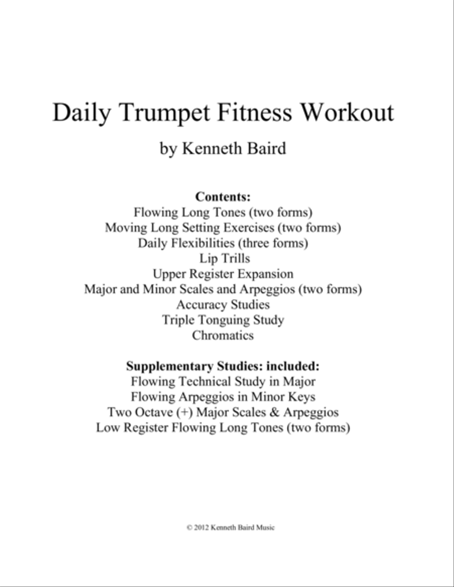 Daily Trumpet Fitness Workout: Staying in Shape for All Genres of Music Trumpet Solo scores gallery preview page 2