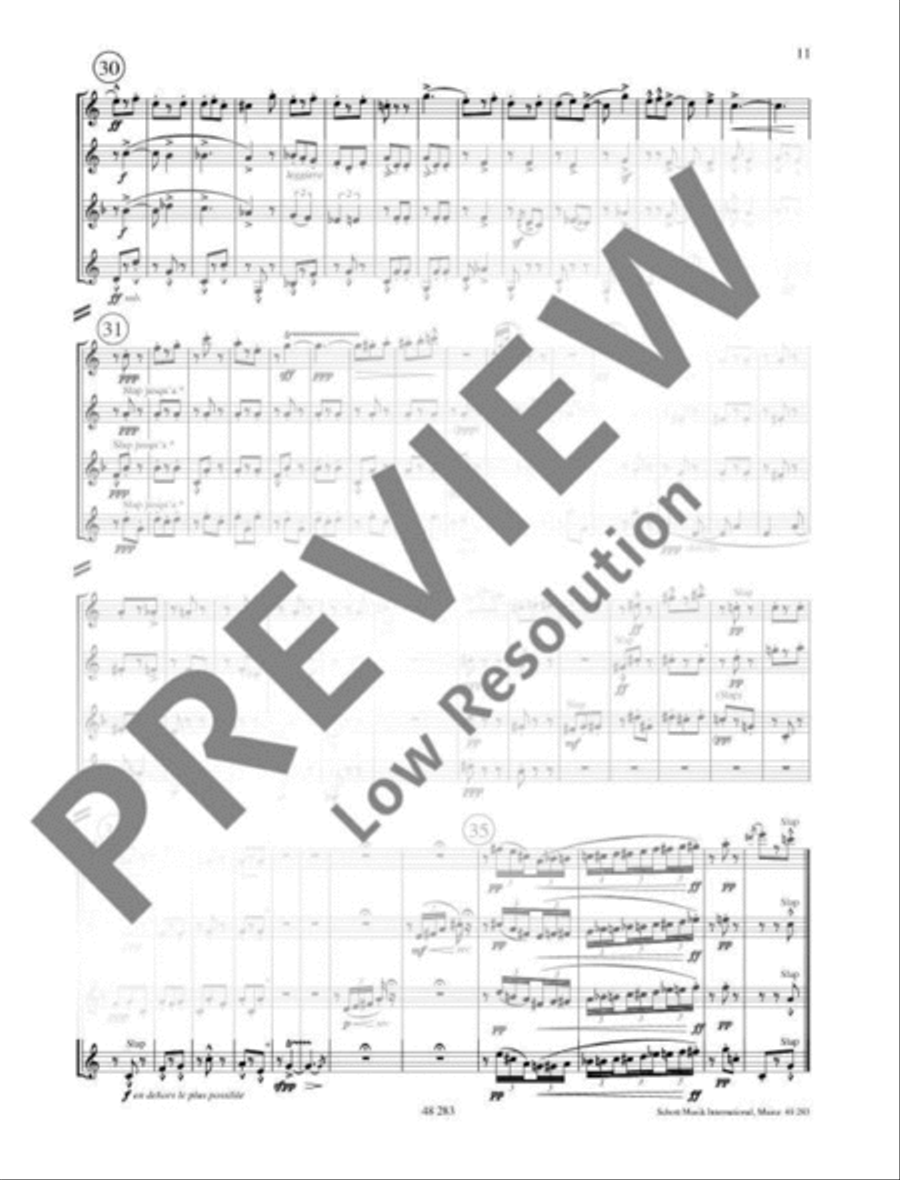 Petit Quatuor Petit Quatuor B-Flat Clarinet scores gallery preview page 12