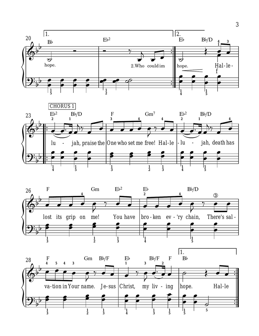 Living Hope Piano, Vocal scores gallery preview page 3
