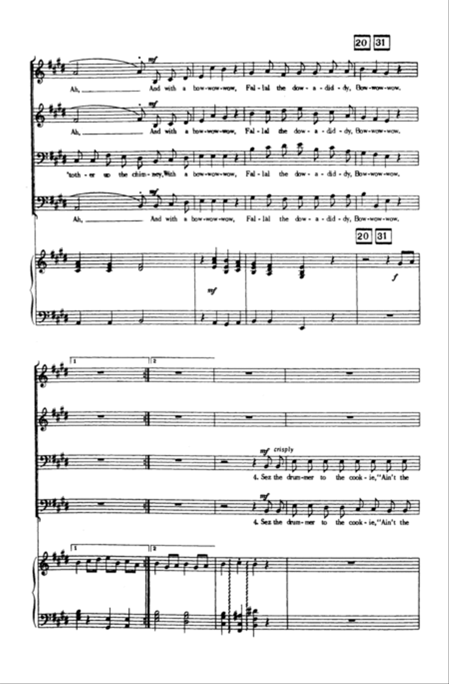 The Drummer and the Cook Men's Choir scores gallery preview page 15