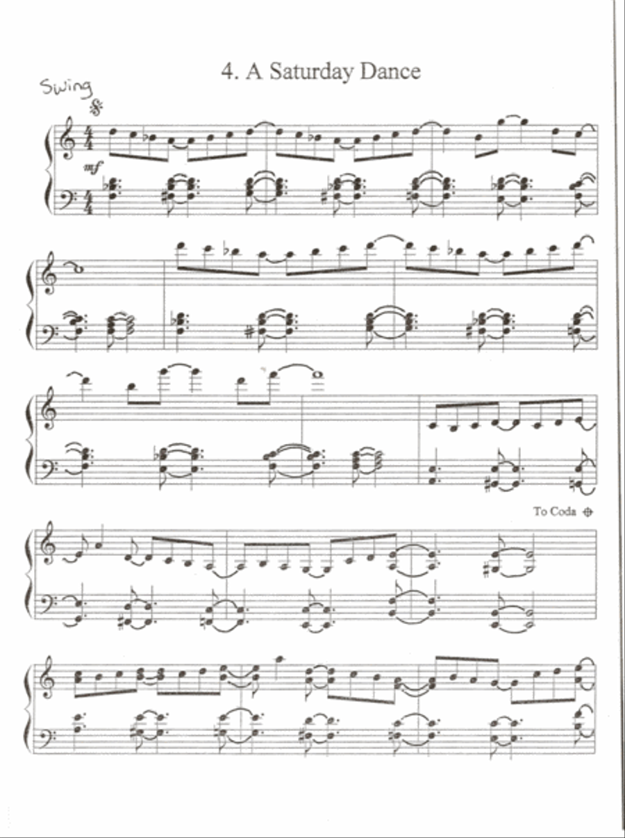 Suite for Jazz Piano - A Saturday Dance Piano Solo scores gallery preview page 2
