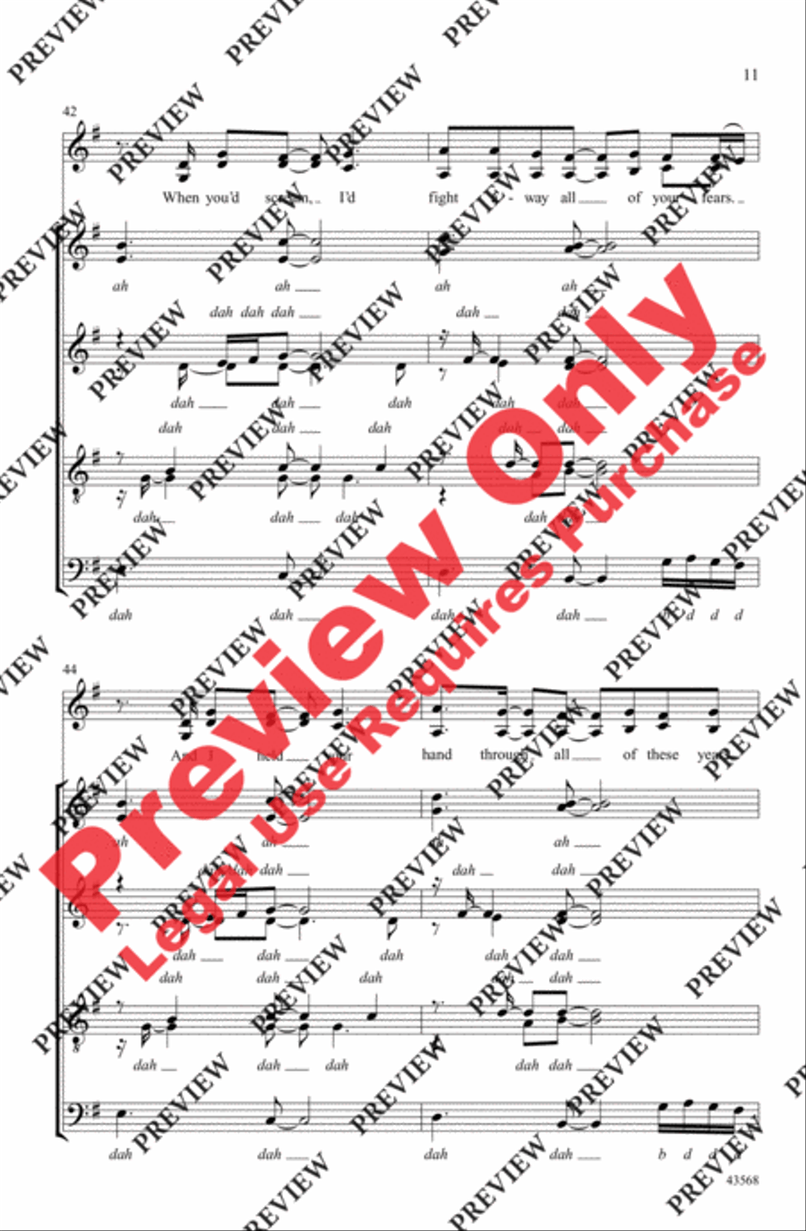 My Immortal 4-Part scores gallery preview page 11