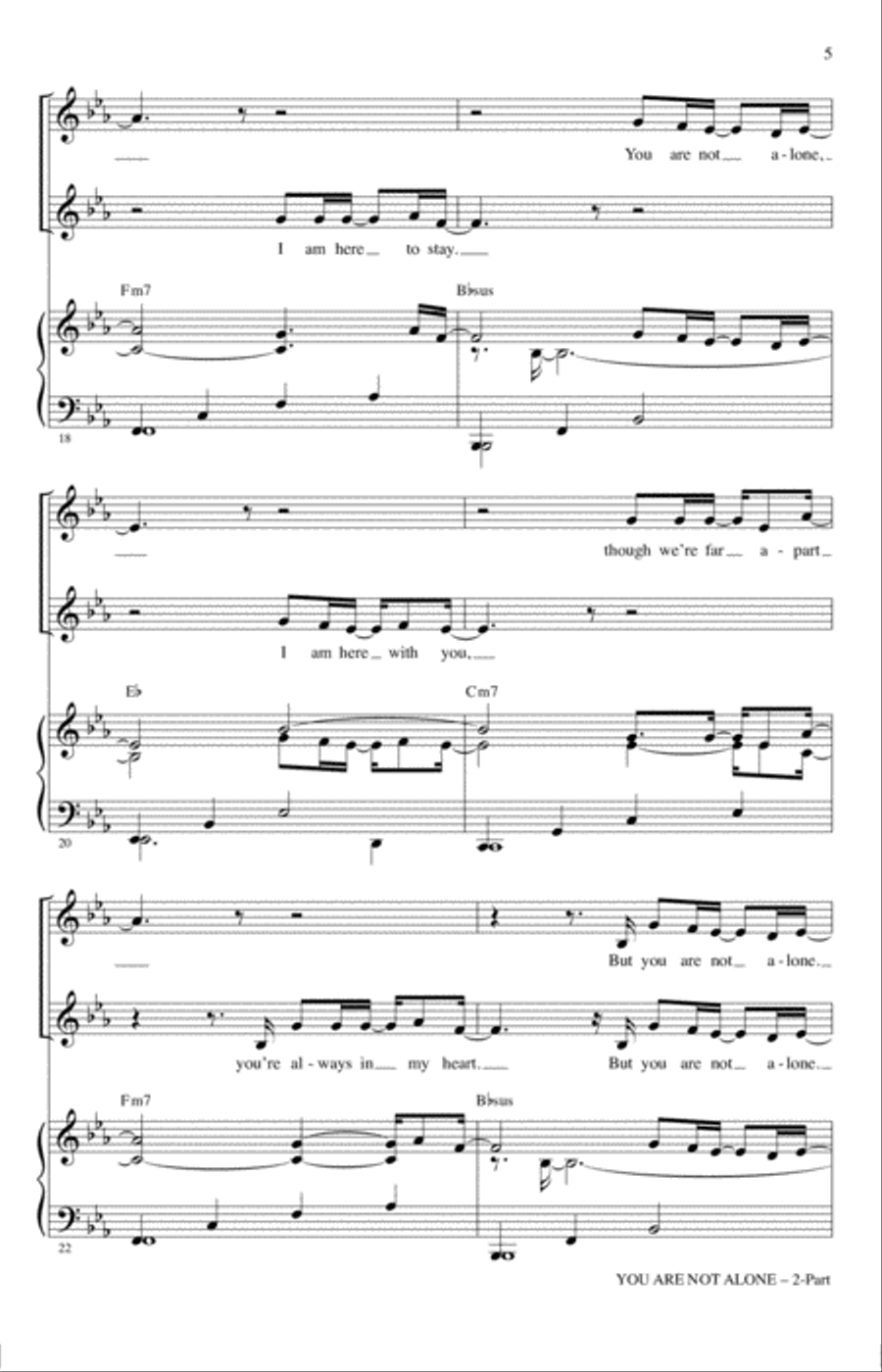 You Are Not Alone 2-Part scores gallery preview page 4