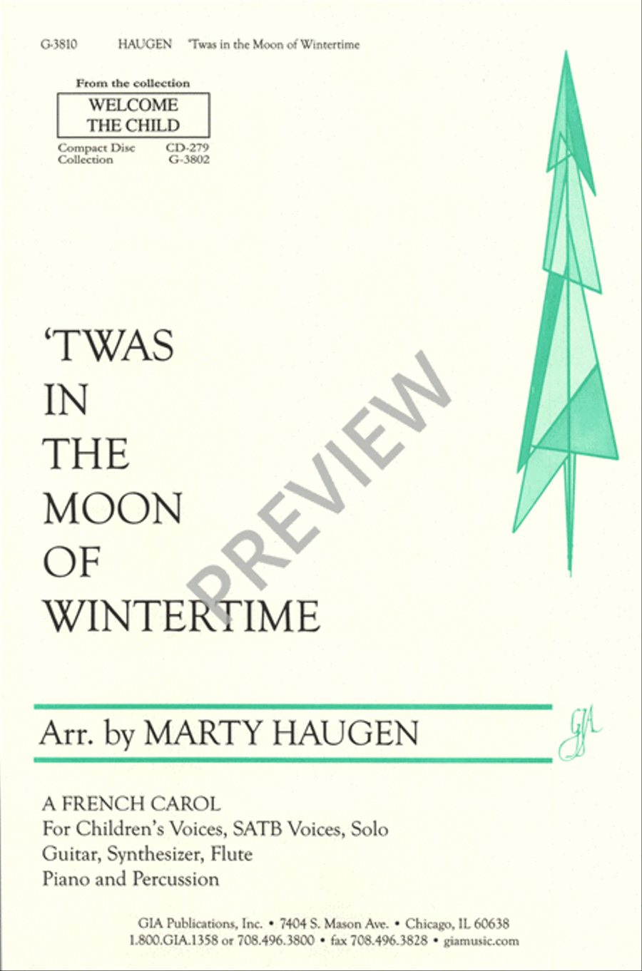 ’Twas in the Moon of Wintertime 4-Part scores gallery preview page 2