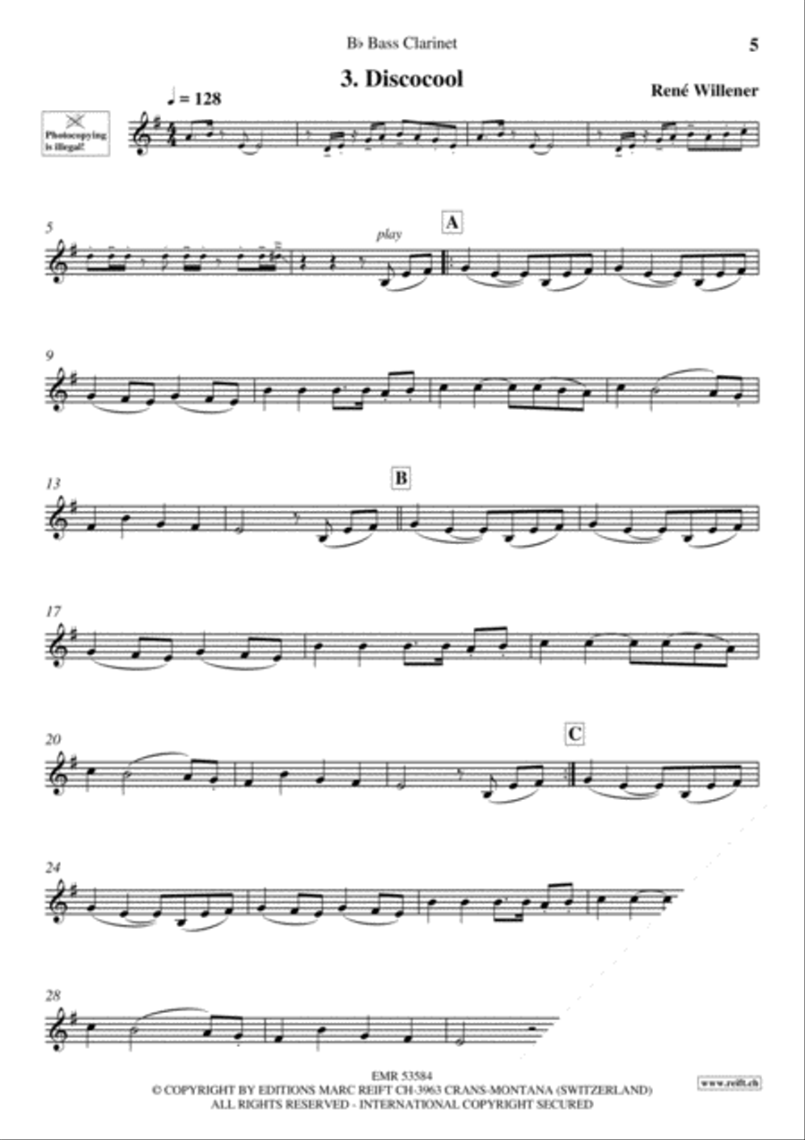 Bella Ciao Bella Ciao Bass Clarinet scores gallery preview page 5