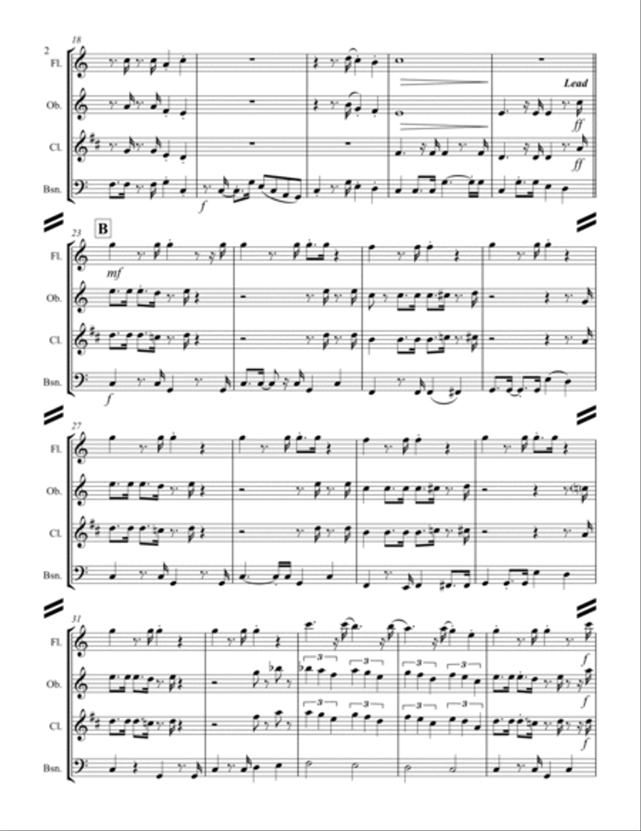 The Mexican Shuffle The Mexican Shuffle Woodwind Quartet scores gallery preview page 3