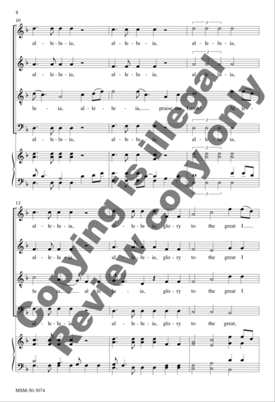 Hark! I Hear the Harps Eternal / Hark, I Hear the Harps Resounding 4-Part scores gallery preview page 4