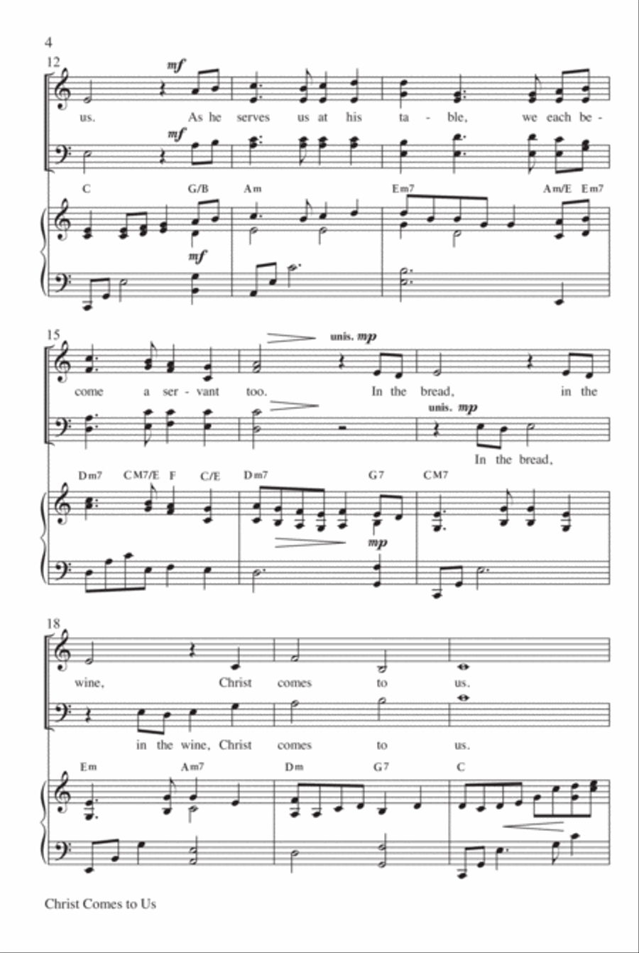 Christ Comes to Us Christ Comes to Us 4-Part scores gallery preview page 3