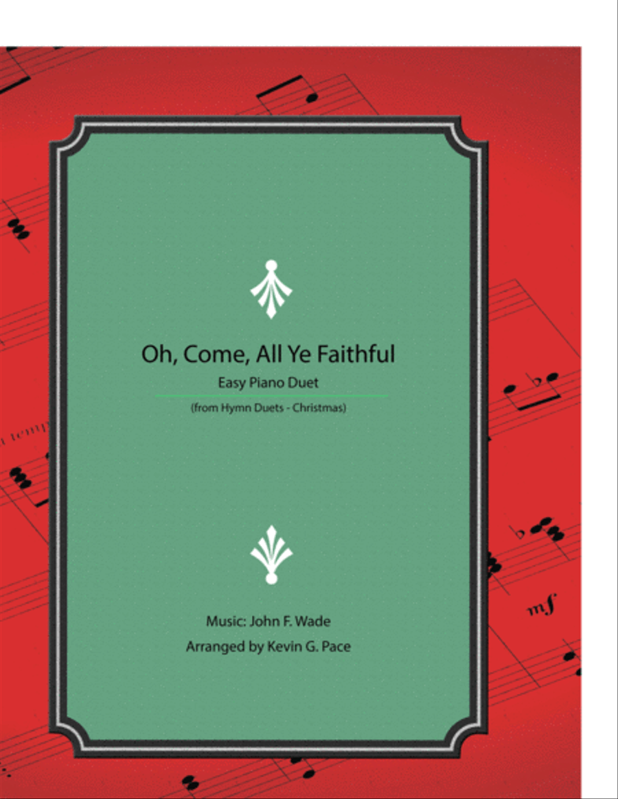 Oh, Come, All Ye Faithful - easy piano duet Easy Piano scores gallery preview page 1